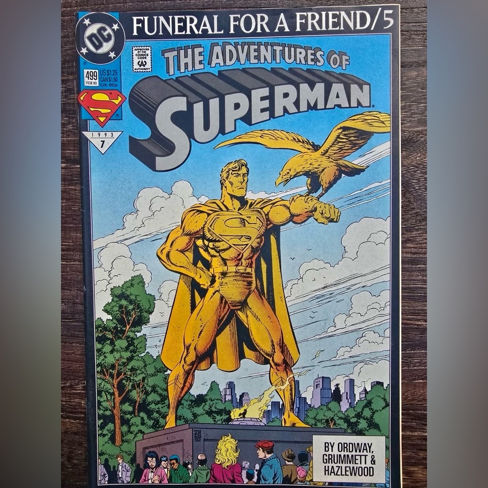 Superman Comic Book Issue #499, FUNERAL OF A FRIEND/5!